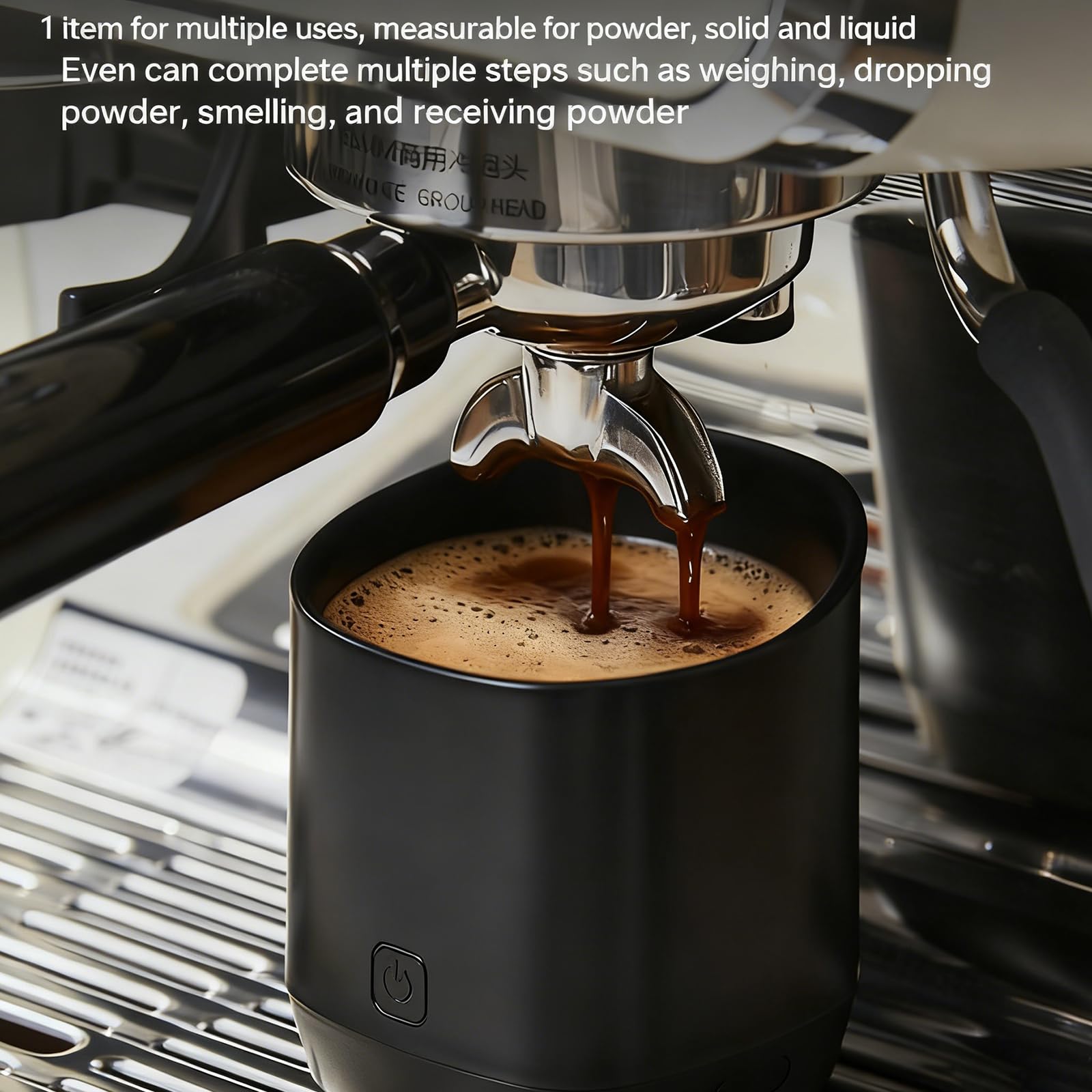 Bilancia digitale da caffè con display a LED, scala dosatrice digitale per caffè, ricaricabile USB-C, alta precisione 0,1 g, capacità 500 g, per caffè fatto a mano e uso in cucina