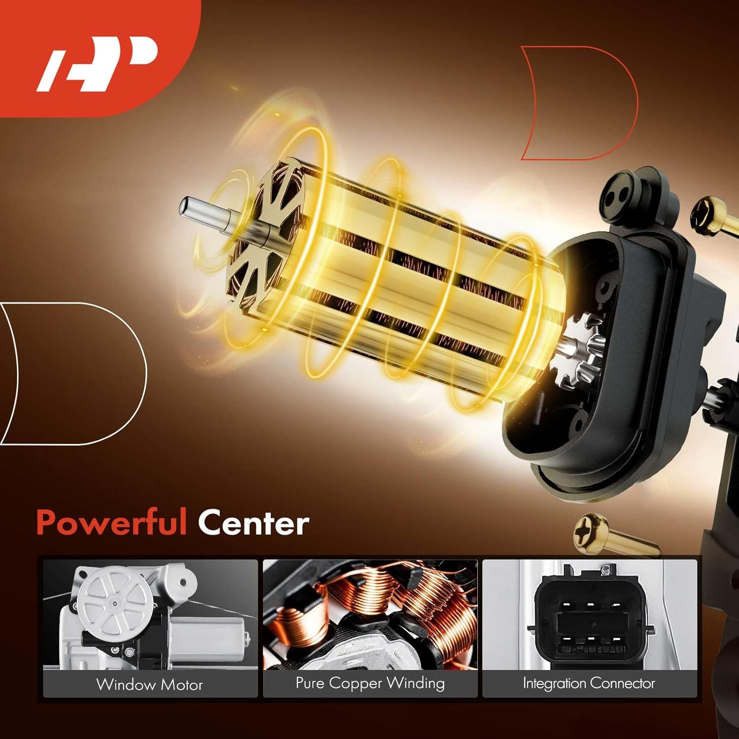 A-Premium Front Right Electric Power Window Regulator with Motor Compatible with Nissan Rogue 2014-2020 Sport Utility, Front Passenger Side (6-Pin)