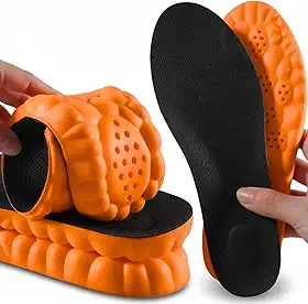 Palmilha Ortopédica 4D – Suporte do Arco e Calcanhar – Alívio da Dor Amortecimento com Alta Absorção de Impacto – Respirável e Antiodor – Unissex para Tênis, Botas e Sapatos (41_42)