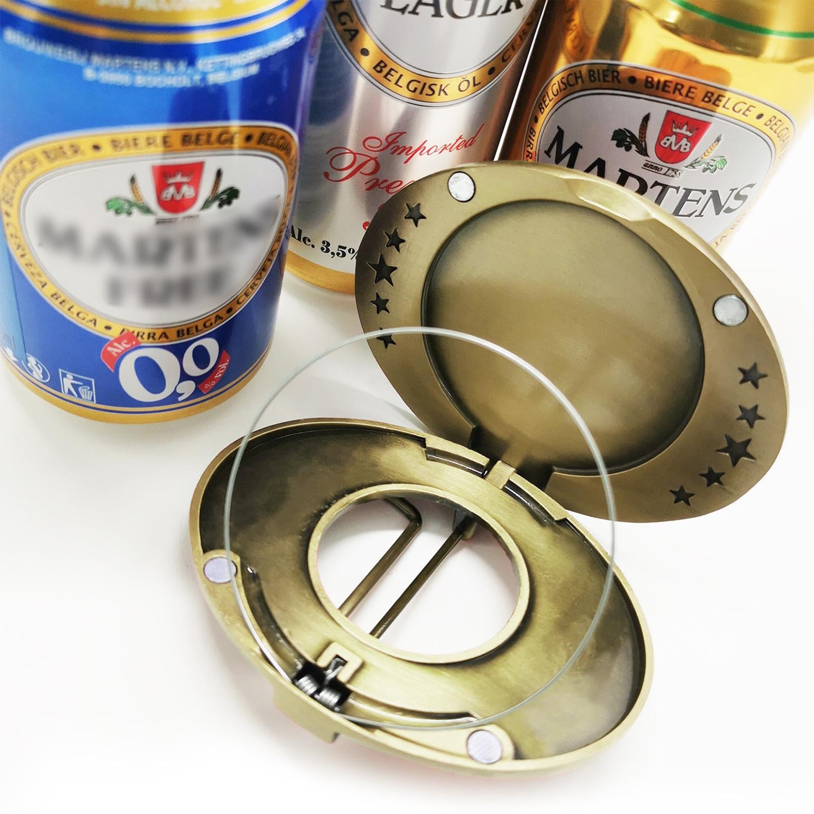 Generico Fibbia Per Cintura Da Birra, Supporto Per Cintura Per Birra, Porta Lattine Portatile Per Bevande, Porta Facilmente Portabicchieri Con Te Per Picnic, Barbecue, Campeggio