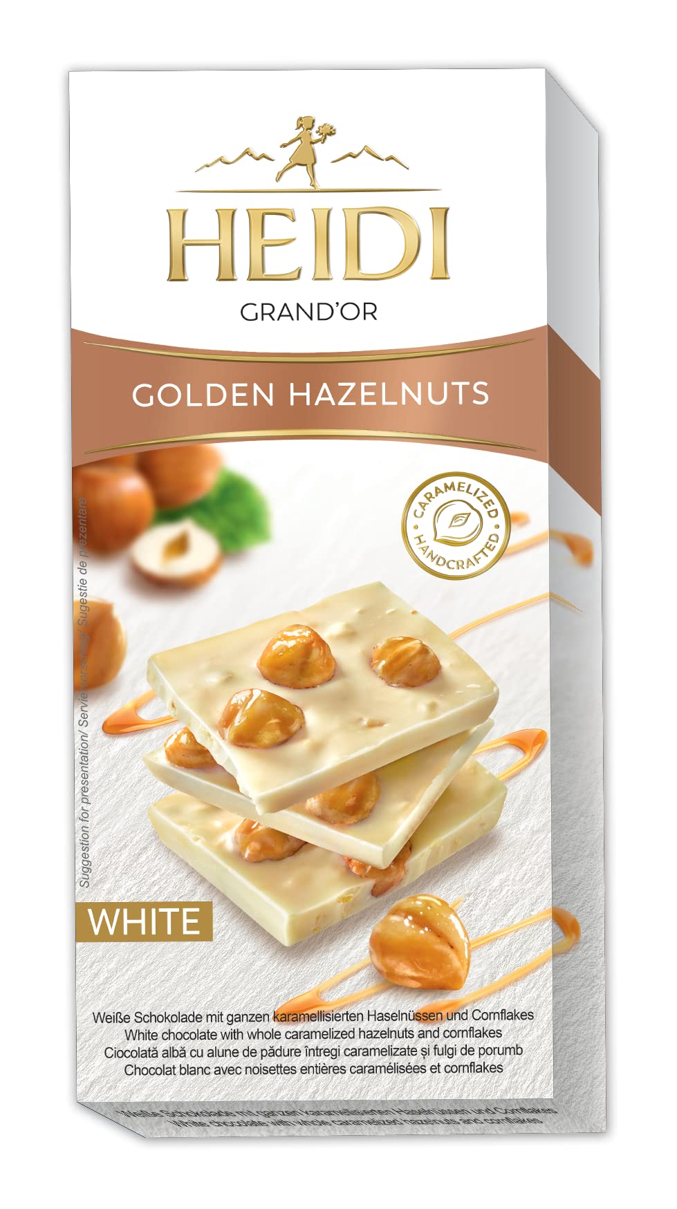 Heidi Swiss White Hazelnut Chocolate With Whole Caramalized Hazelnut 100 grams | 100% Veg | Imported | Switzerland (B09ZJ5G7JC) Amazon Price History, Amazon Price Tracker