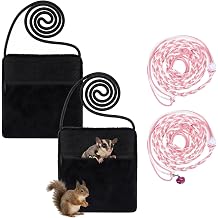2 Pcs Sugar Glider Pouch Sugar Glider Bonding Pouch and 2 Hamster Leash