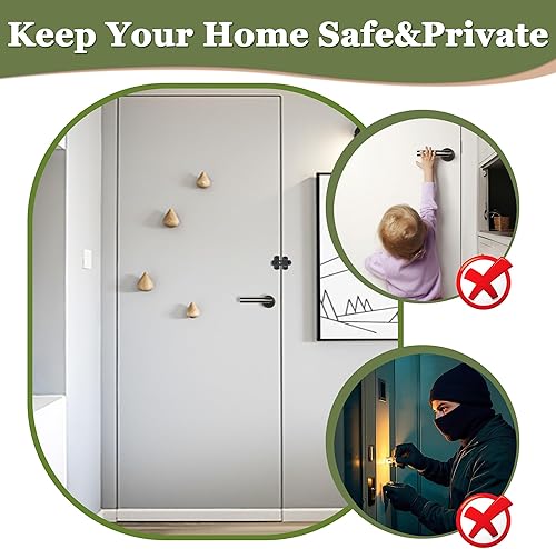 Miniatura 7 de Alise 2 pestillos de puerta de acero inoxidable de 3 pulgadas, cerradura antirrobo, cerradura de puerta de seguridad para valla de madera, acabado