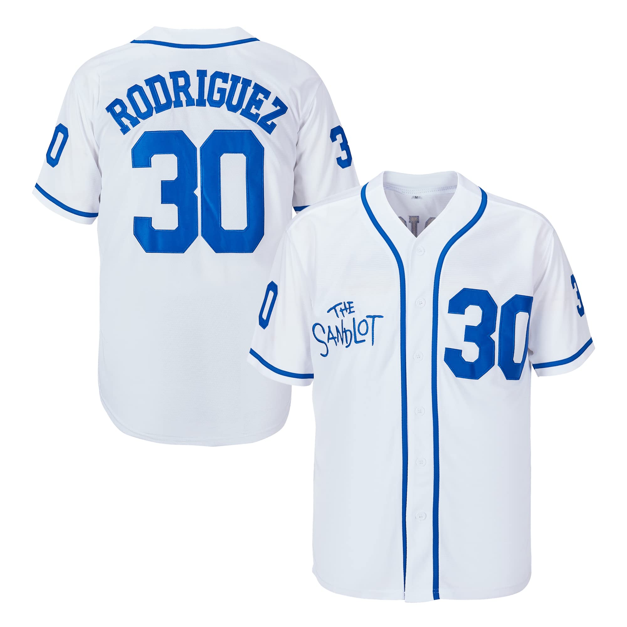 Men's #30 Benny The Jet Rodriguez #5 Michael Squints Sandlot Movie Baseball Jersey Christmas Summer Stitched