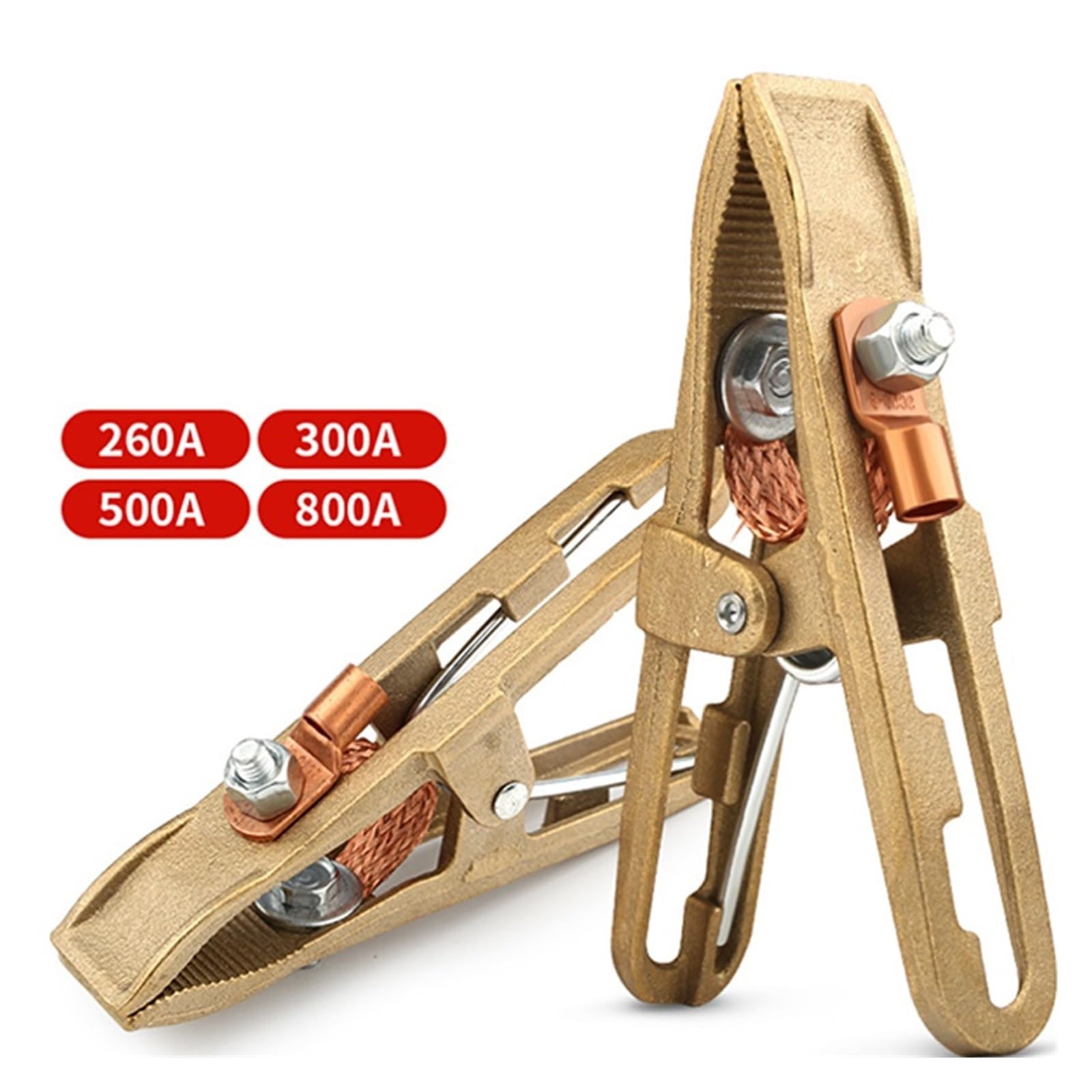 Pinza Soldadura Abrazadera de tierra for soldadura, Material de latón en forma de A, 260/300/500A, 1 ud. | 300A