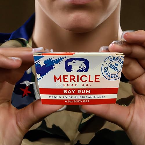 Miniatura 2 de Mericle Soap Co. Jabón en barra totalmente natural, paquete variado de 3 barras, vainilla de frambuesa negra, rosa de sándalo y ron de laurel