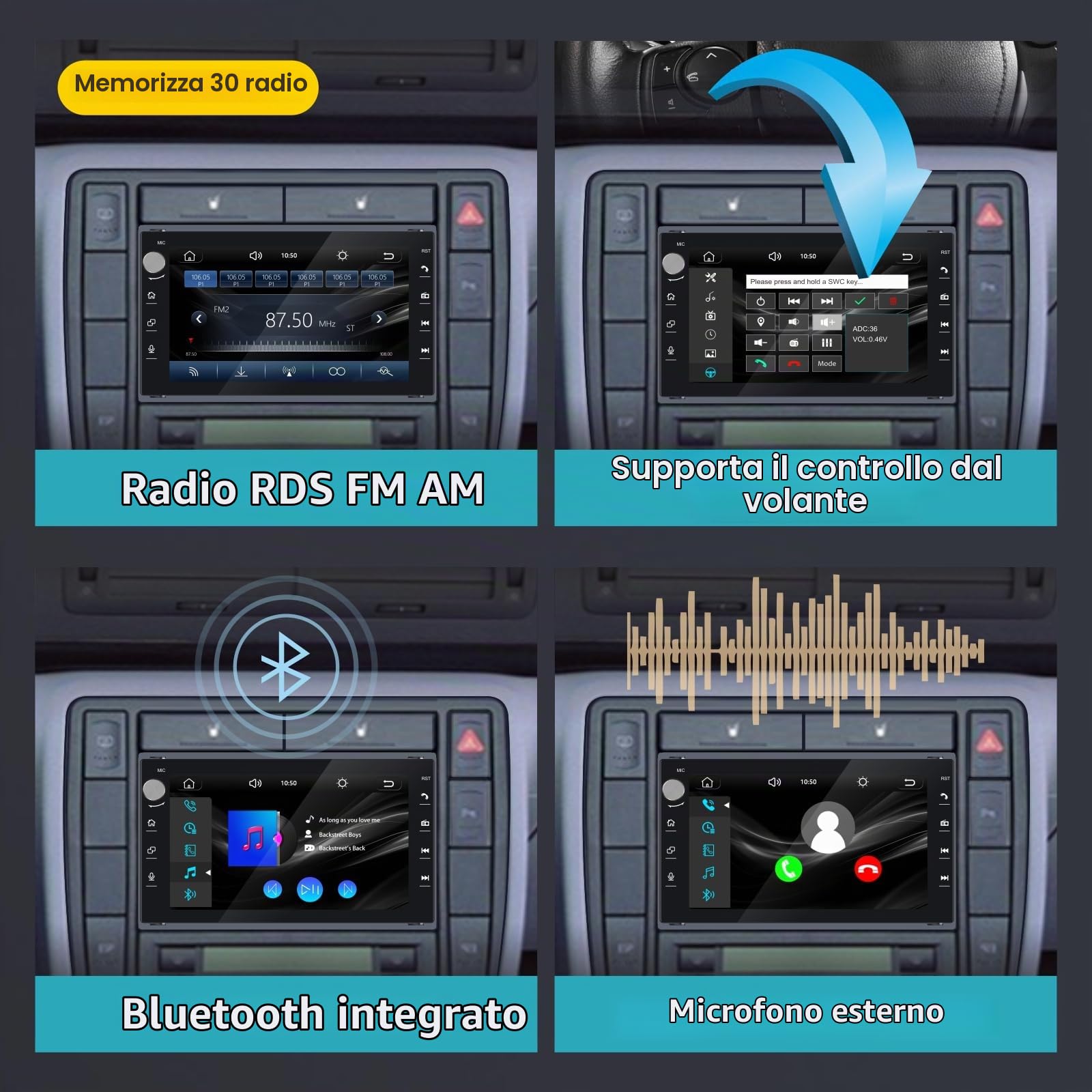 Schermo Autoradio CarPlay wireless per VW Golf 4,Polo 3/4,Passat B5 DSP RDS | Sistema Linux,avvio rapido 2s,Plug&Play,CANBUS,per Cordoba 6L Leon 1M Transport T4/T5 Alhambra,controllo volante,Bluetooth