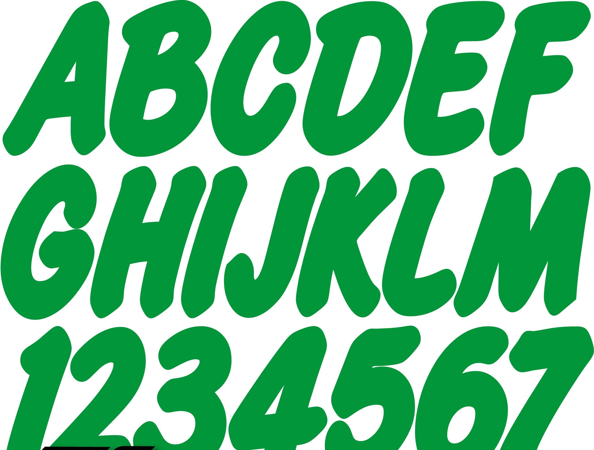 STIFFIE Whip-One Green 3" Alpha-Numeric Registration Identification Numbers Stickers Decals for Boats &amp; Personal Watercraft