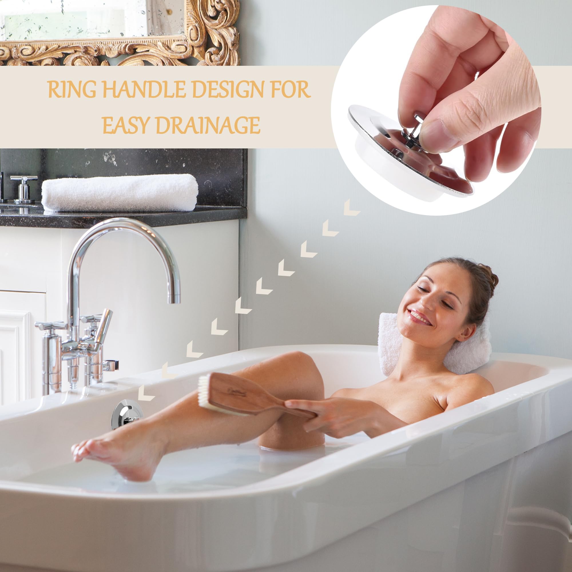 Chaîne Acier Inox Lot De 2 Bouchons D'évier Noirs Avec Chaîne Acier - 4cm De Diamètre - Caoutchouc Souple Universel - Pour évier Et Baignoire Lot 2 Bouchons