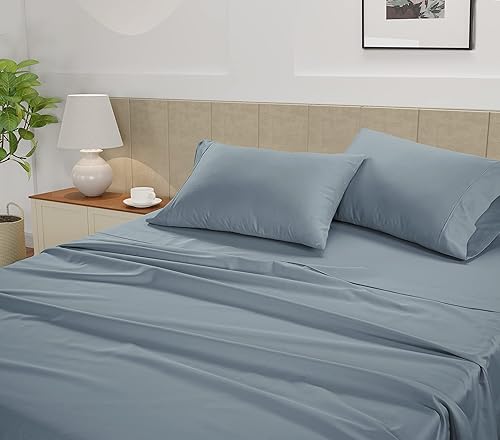 Miniatura 3 de Lane Lien 100% Cotton Sheets Full Size Bed Sheets - 450 Thread Count 100% Cotton Sheets, 4PC Bed Sheets Full Size, Soft & Breathable Full Size