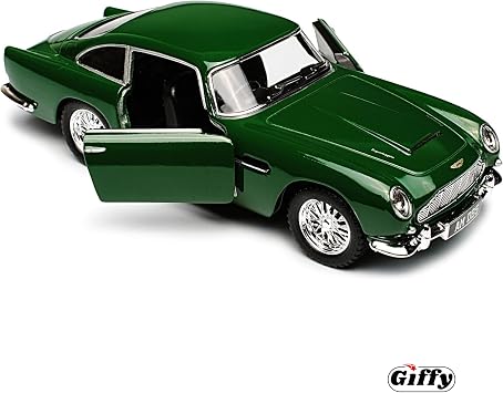 Toy Diecast Metal ASTON MARTIN DB5 Model Car Box Collectible Figure 1:24 Scale Beige and Green Color (Green)