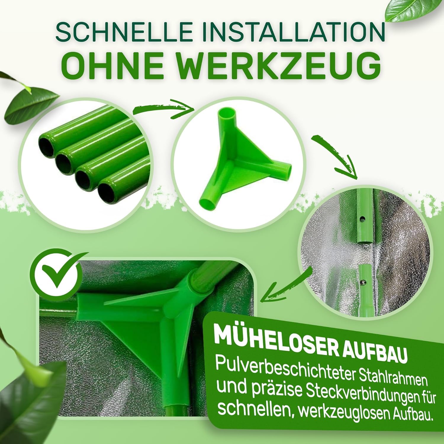 Melko - Growbox 120 x 90 x 145 cm zestaw z miernikiem 3 w 1 – lekki i wodoszczelny namiot do uprawy roślin z odblaskową folią wewnętrzną – namiot hodowlany do uprawy roślin hydroponicznych
