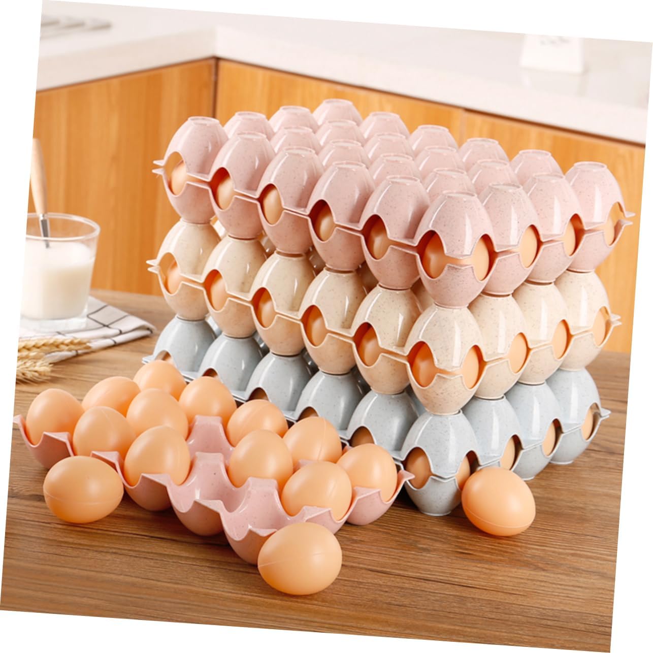 Ceramic Egg Tray Refrigerator Egg Holder Storage Container Kitchen Organizer Holder Countertop