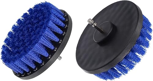 Juego de cepillo de limpieza multiusos de 5 pulgadas para lechada, piso, bañera, azulejo, azul, 2 unidades
