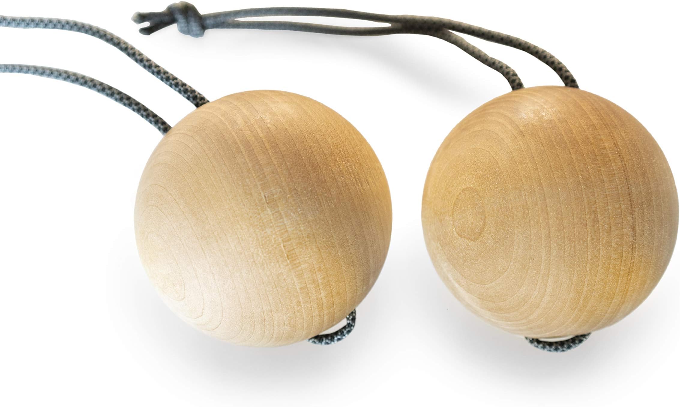 Eco-Friendly 3” Wood Power Ball 2 Pack - Training Tool for Grip Strength and Conditioning - Rock Climbing, Bouldering &Premium Workout - Durable Climbing Gift