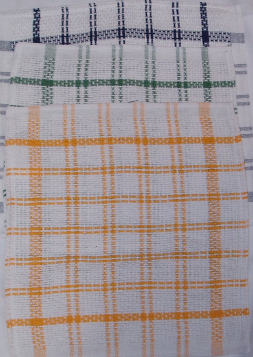 aztex Checked Dish Cloths, Heavy Duty, Multi Purpose, Assorted Pack of 12