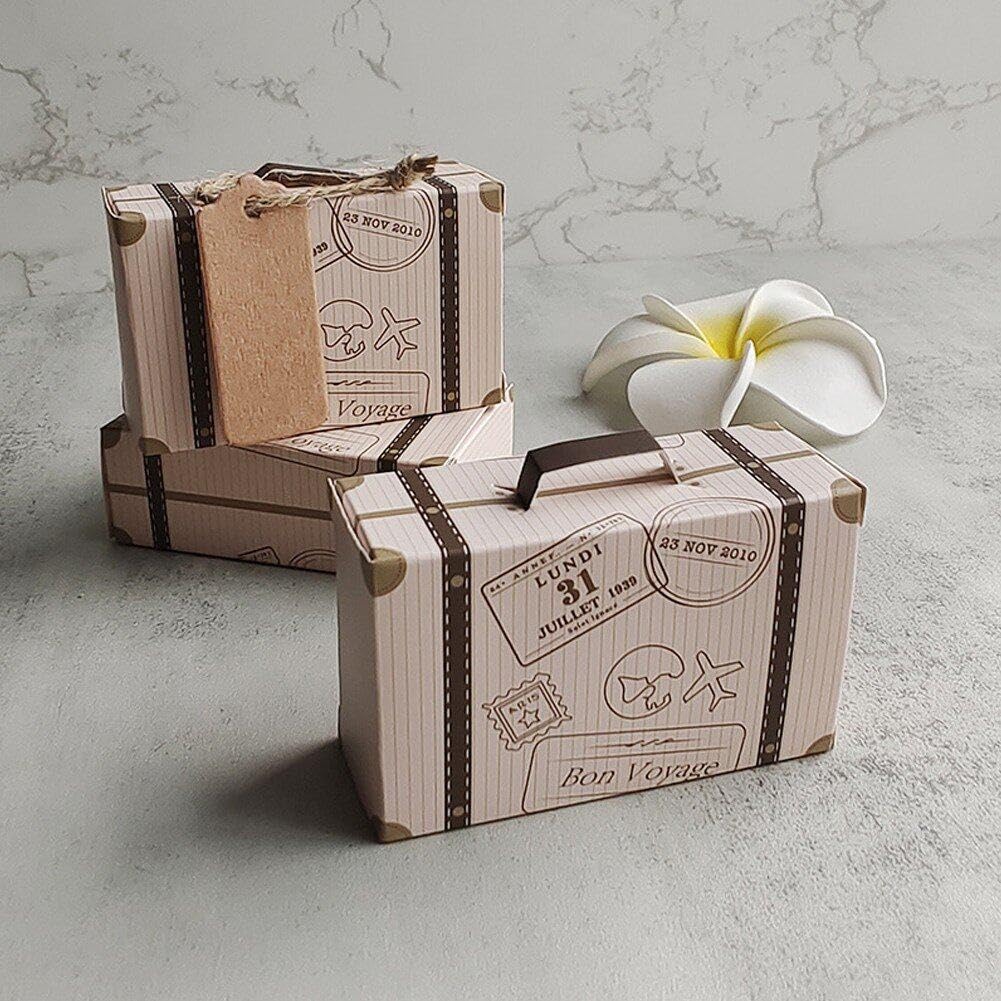 CHolic Lot De 50 Boîtes à Bonbons En Papier Kraft Vintage Avec