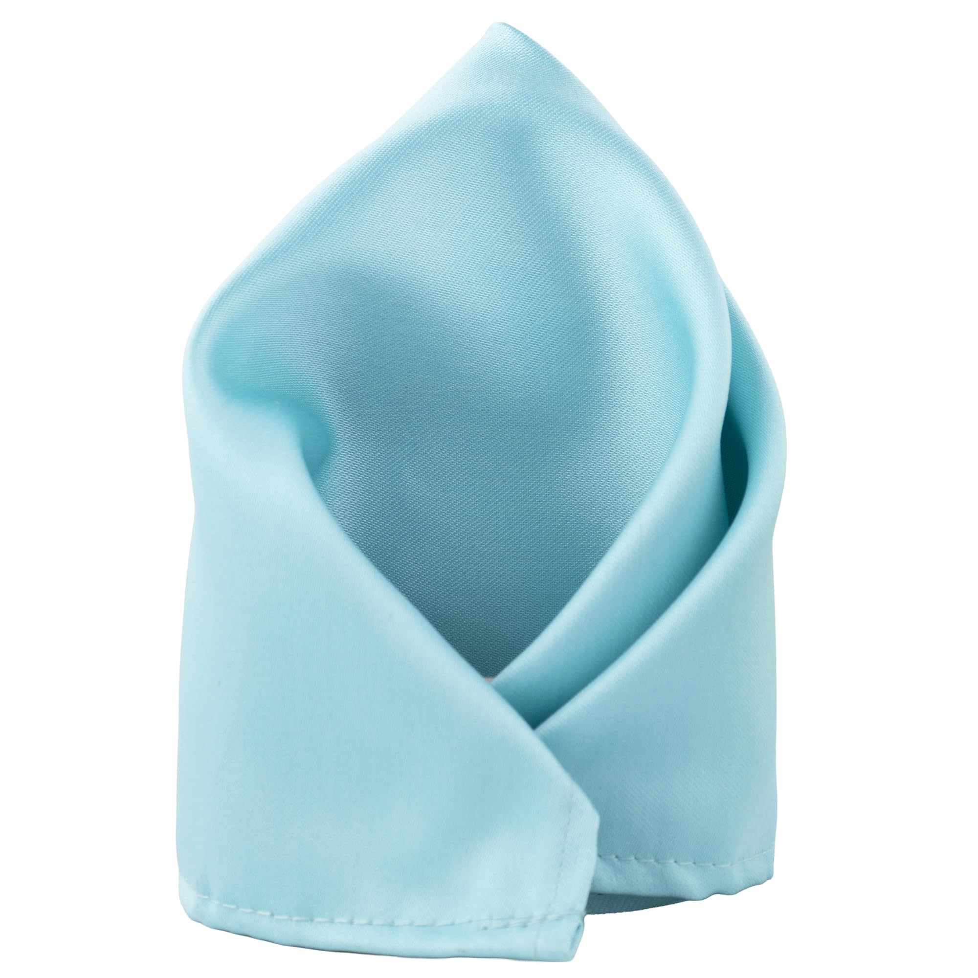 Aqua Blue Microfiber Pocket Square for Men-image-47