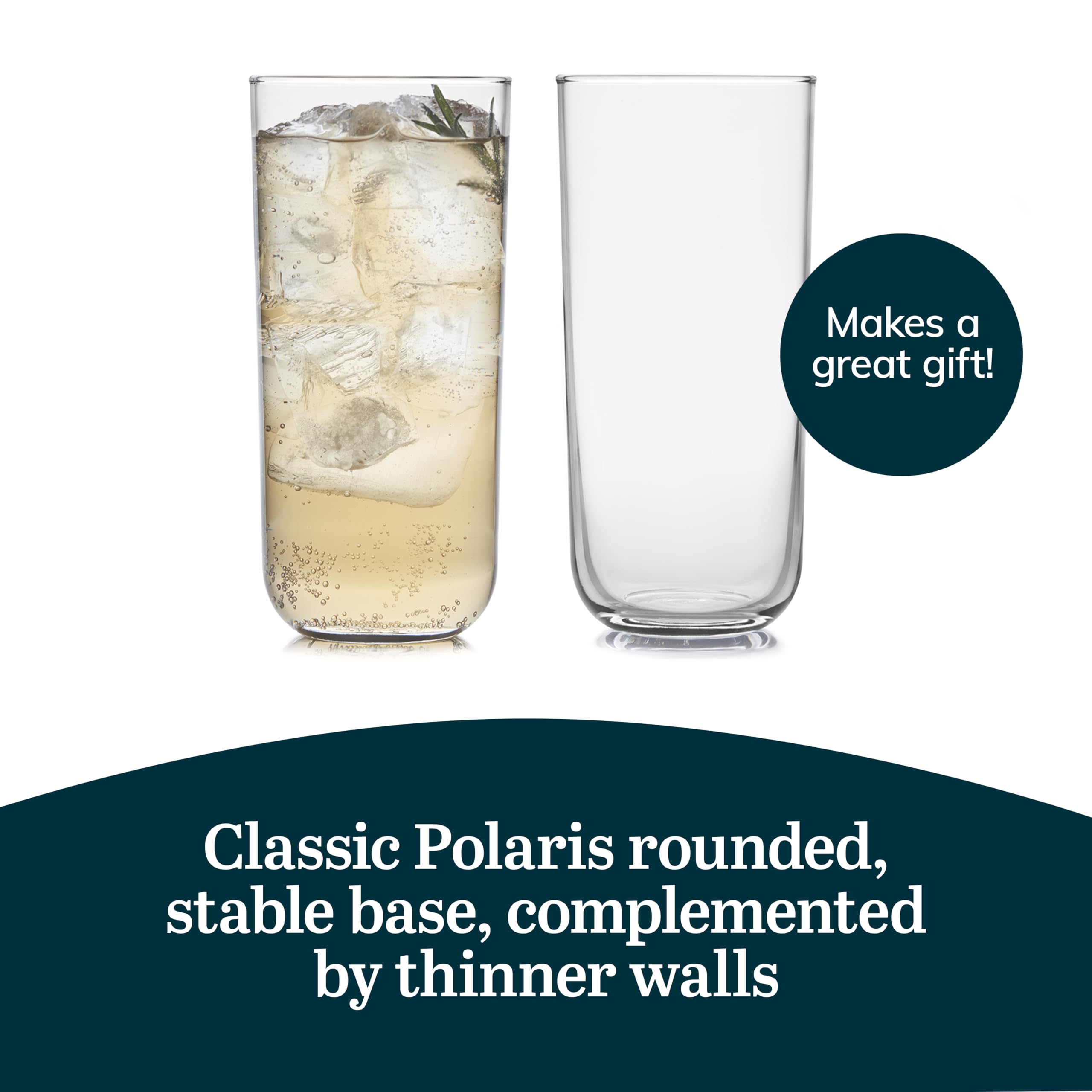 Libbey Polaris Axis - Vasos de cristal (8 unidades)