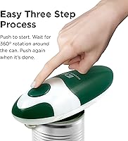 Vista 3 de Kitchen Mama Auto 2.0 Abridor de latas eléctrico: la cuchilla abre casi cualquier lata de pop o refresco - Automático, manos libres, seguro, borde
