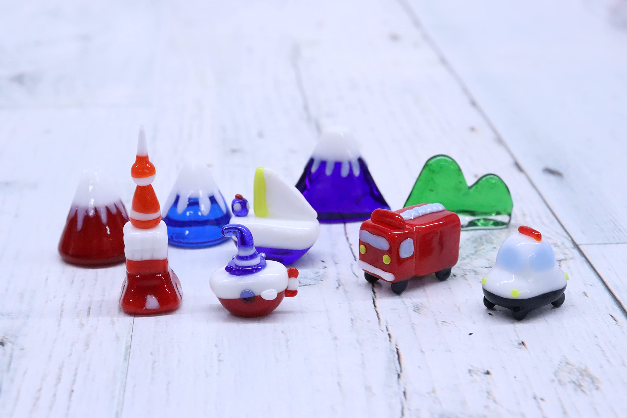 ガラス細工　富士山　ミニチュア 楽天市場】ガラス細工 富士山(横広) 富士山 ふじさん 山 やま