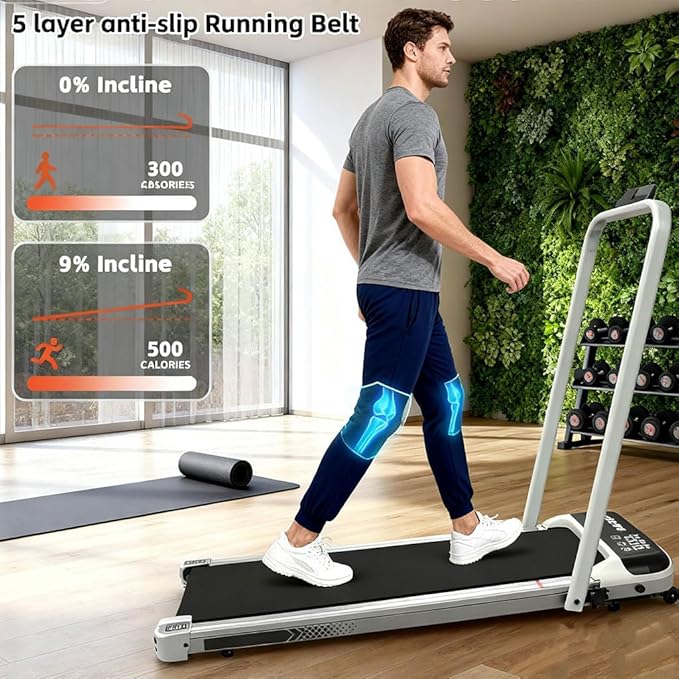 Caminadora Plegable con Inclinación Manual, Motor 2.5 HP y Soporte 265 lbs miniatura 2