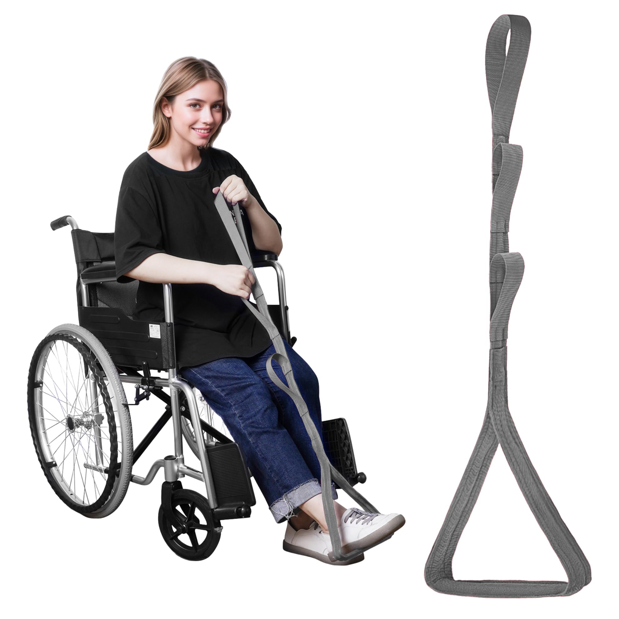 42 Inch Long Leg Lifter,Leg Lifter After Hip Replacement All Over with Aluminum Rod, Hip Kit for Seniors Total Hip Replacement Prime Large Rigid Foot Loop &Sturdy Multiple Handles(Orange) — Amazon image 9