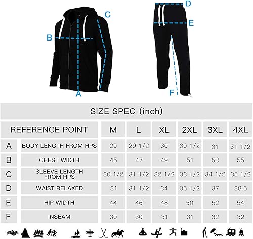 Miniatura 6 de Bellnorth Conjunto deportivo de 2 piezas para hombre, traje deportivo casual