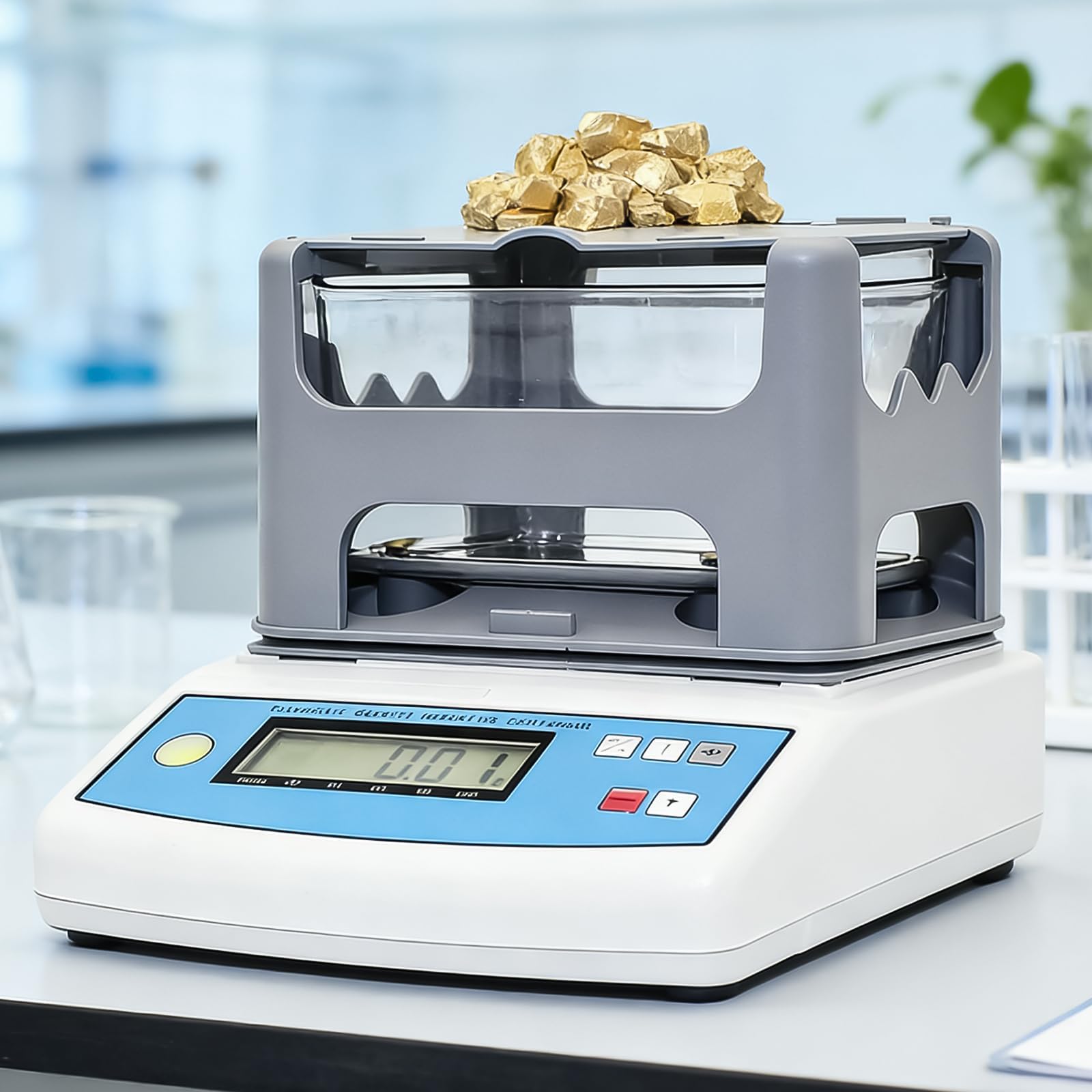 Digital Gold Purity Tester & Precious Metal Analyzer Machine | 300g/600g Max Weight | Accurate Karat & Density Testing for Jewelry, Coins, Bars B
