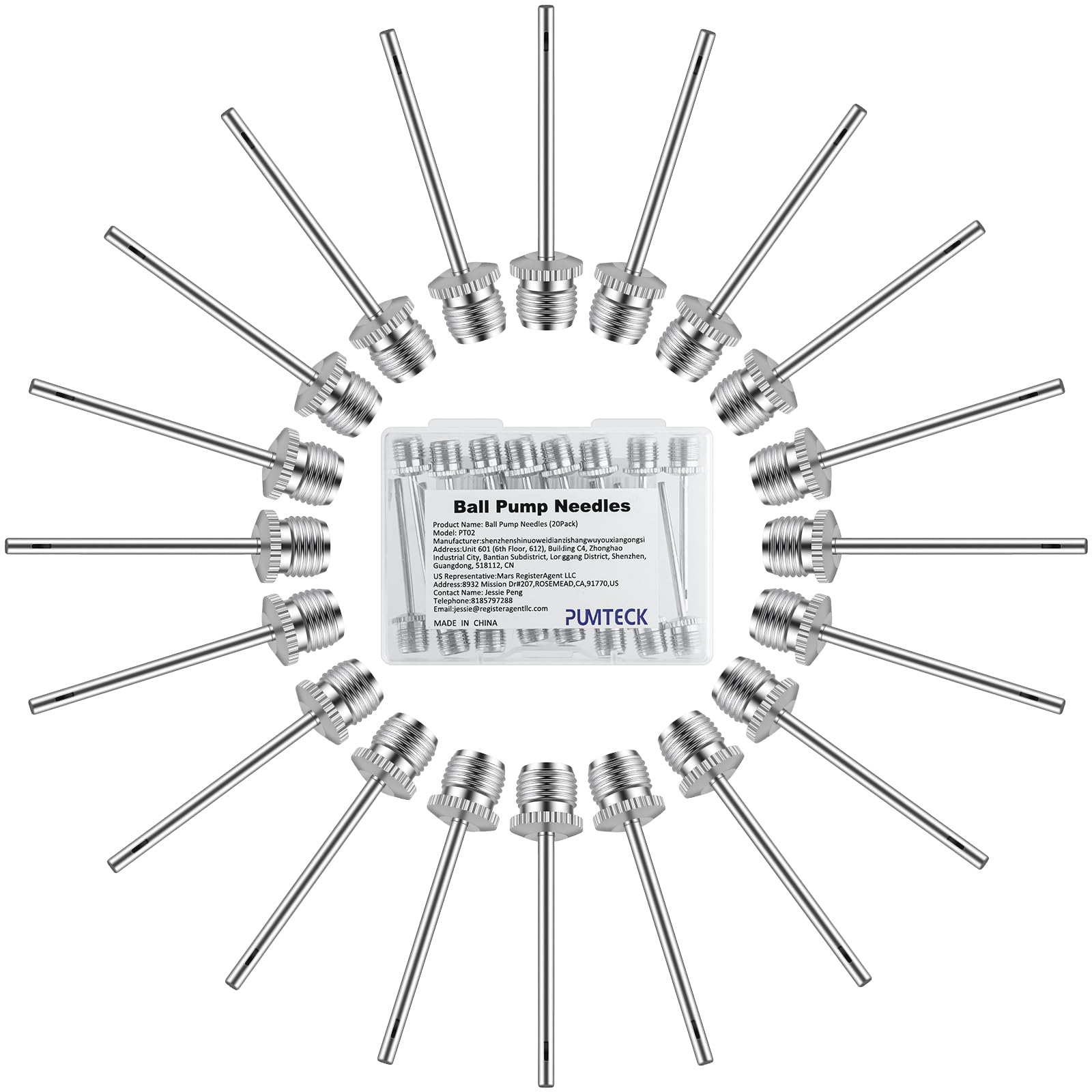Pumteck 20pcs Ball Pump Inflation Needles - inflation devices and accessories | Mubboo