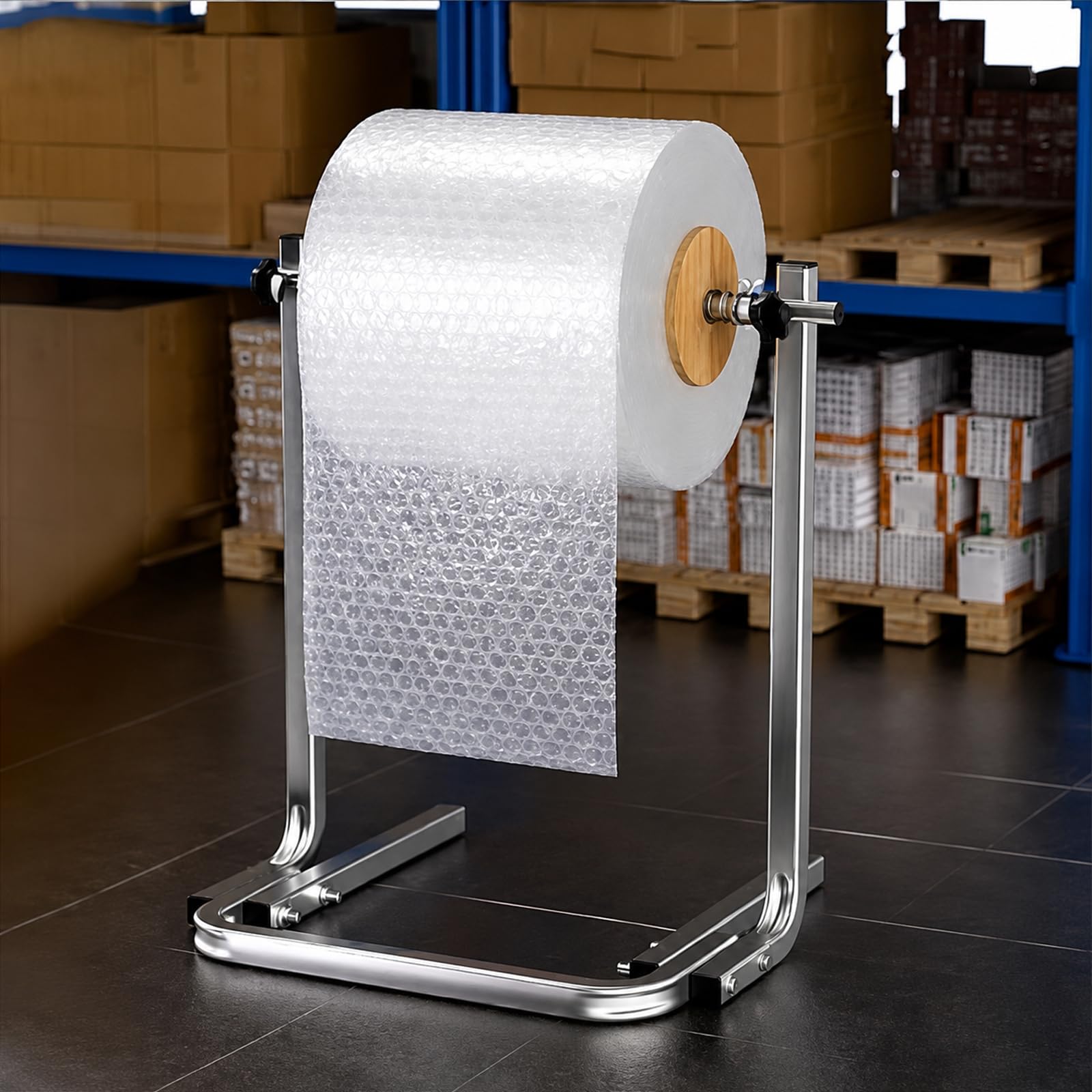 TYH Abroller Für Luftpolsterfolie, Verschiedene Breiten Erhältlich, Stehender Halter Für Luftpolsterfolienrollen, Manueller Tischhalter Für Luftpolsterfolie Zum Verpacken, 60CM