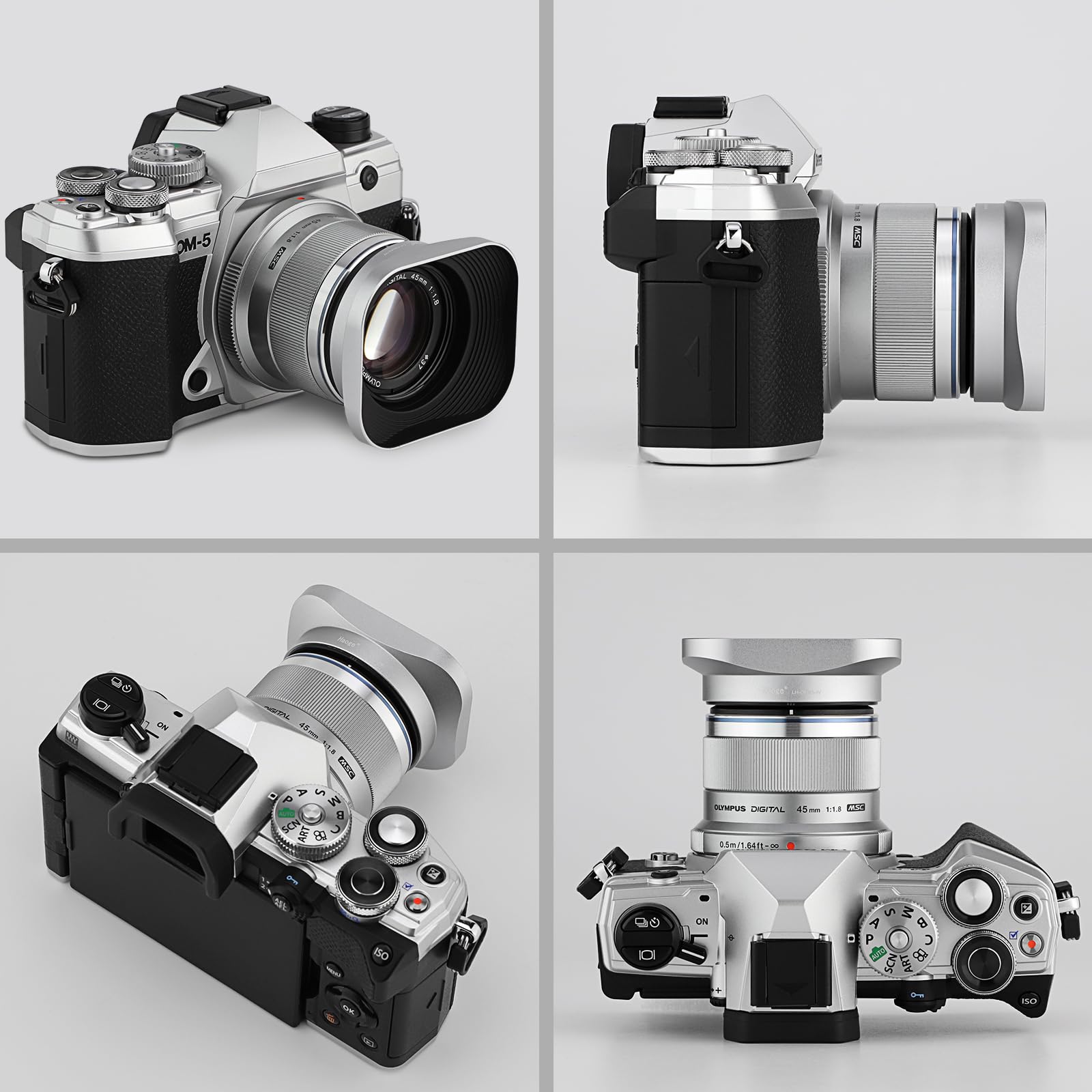 【KEN】OLYMPUS M.ZUIKO 45mm F1.8 フードセット Amazon.com : Haoge LH-OM45-W Metal Square Lens Hood for Olympus M