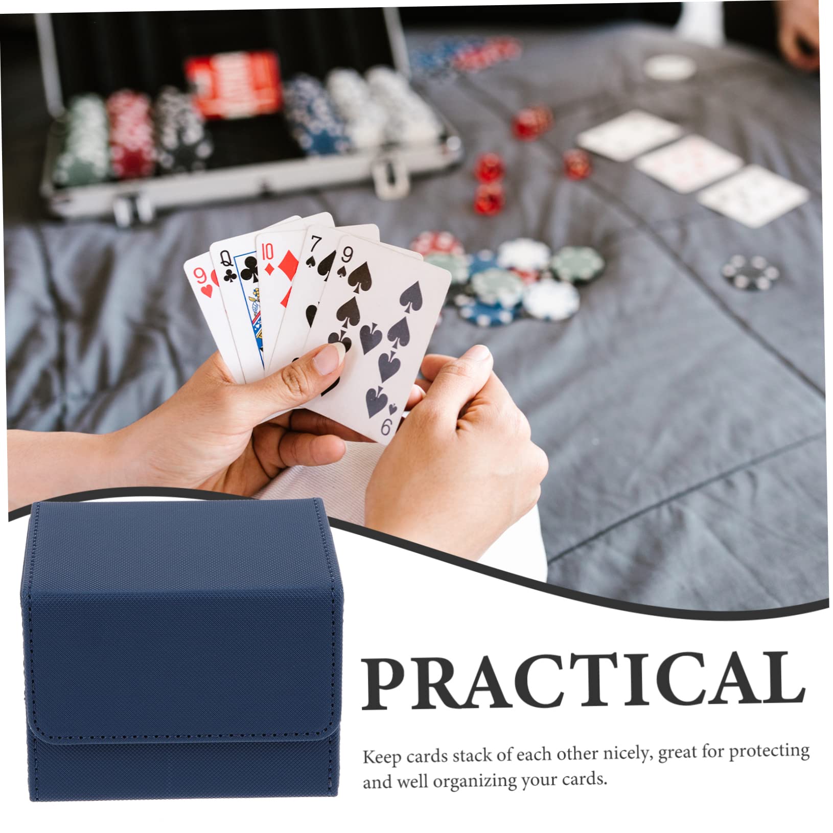 ibasenice Scatola Porta Carte Da Poker Da 2 Pezzi Organizer Per Carte Custodia in Pelle Per Carte Da Gioco E Poker Portatile E Resistente Ai Graffi.