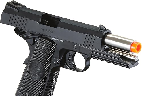 Miniatura 7 de Golden Ball x Eagle 3324 Hi-Capa Pistola de aire comprimido de metal con diapositiva ventilada, 300 FPS, color negro