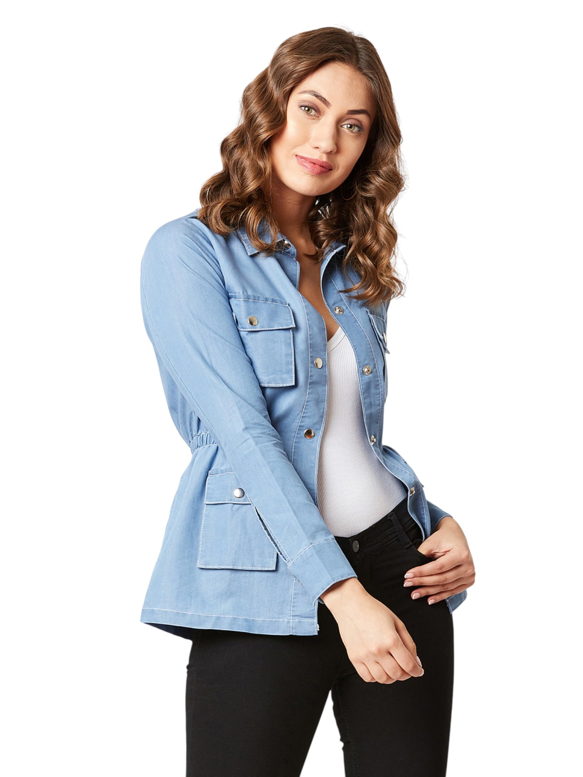 dolce crudo Women's Turtle-neck Full sleeved Color-Block Regular length Jacket-picture-50
