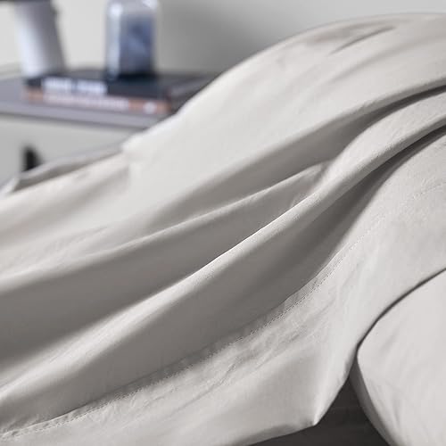 Vista 4 de Byourbed Snorze® Cloud - Juego de sábanas Coma Inducer® Peach Soft Microfiber - Twin XL en gris glaciar