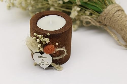 Miniatura 9 de Candelabros cilíndricos personalizados, velas de madera, velas para el hogar, decoración de fiesta, velas de té y candelabros, recuerdos de boda,