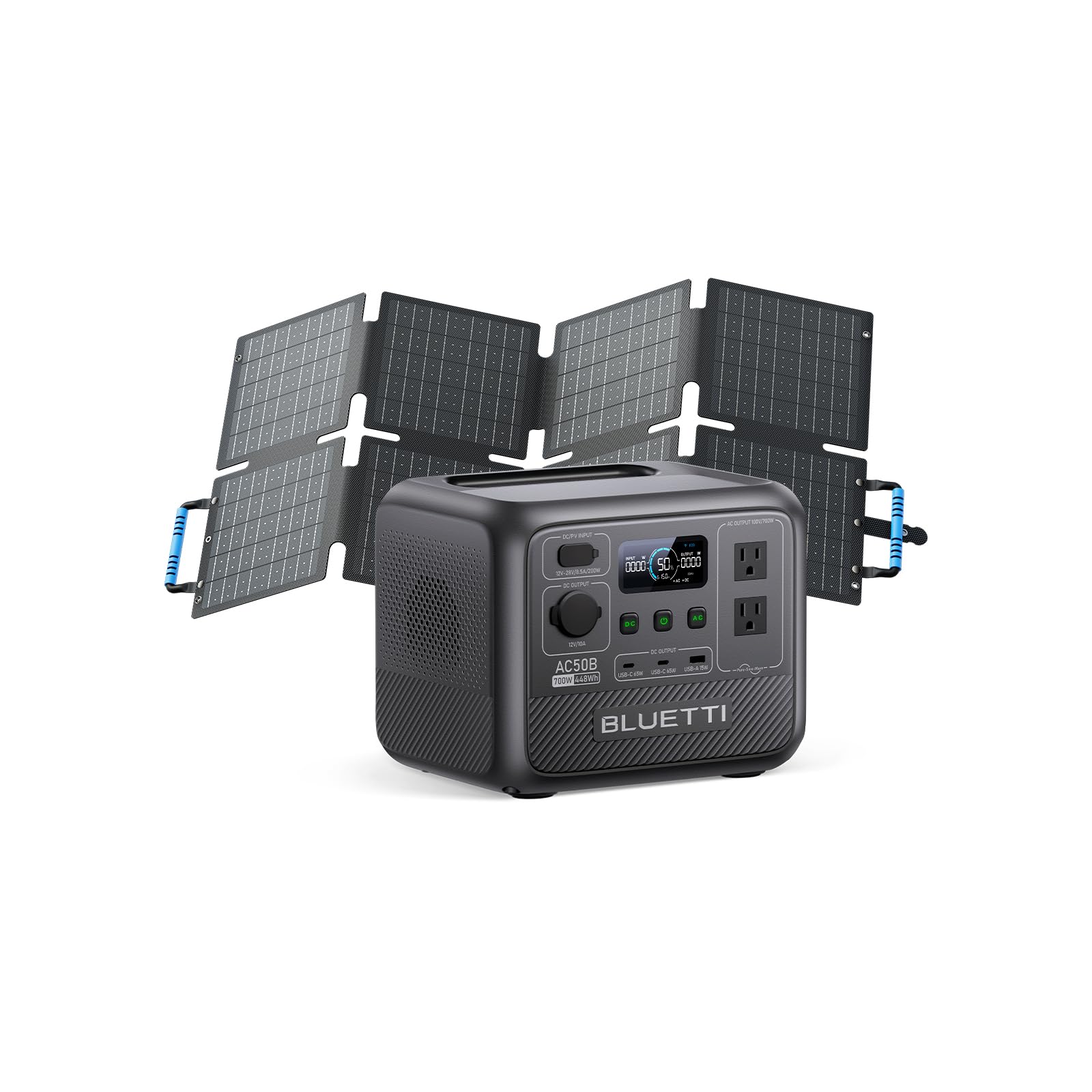 Amazon.co.jp: BLUETTI ポータブル電源 AC50B 448Wh/700W 60W 太陽光