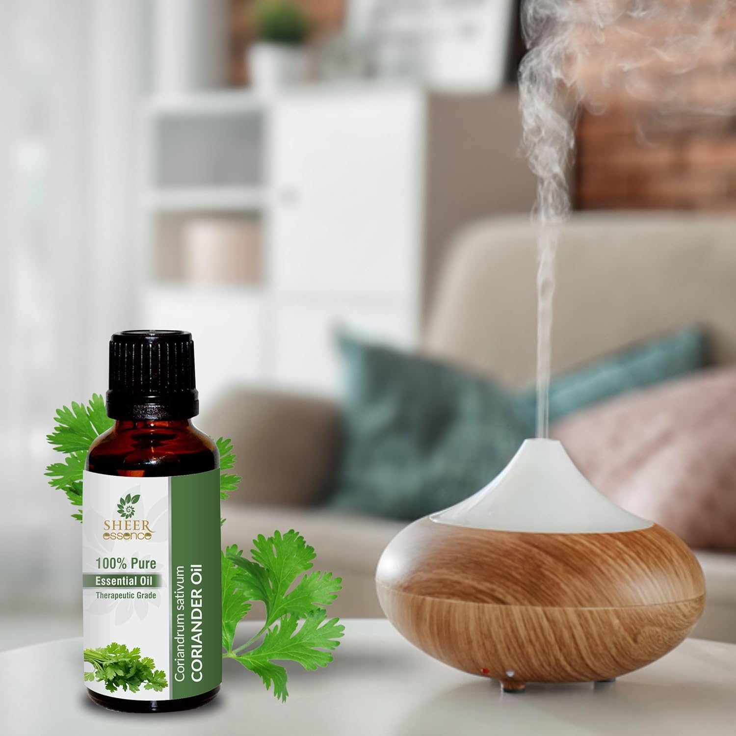 Essential Oils 4oz - 100% Pure and Natural - Therapeutic Grade Oil - Huge 4 Fluid Ounces Bottle with Premium Glass Dropper (Coriander Oil)