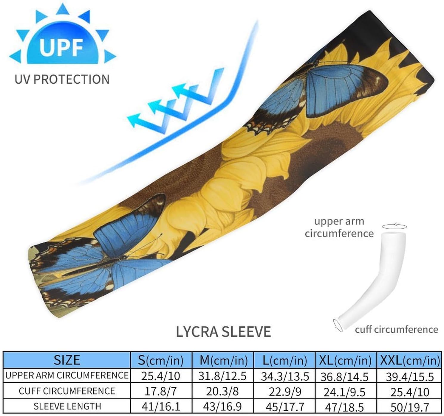 Sports Cooling Arm Compression Sleeves UV Sun Protection Arm Sleeves for Men Women Golf Arm Sleeves