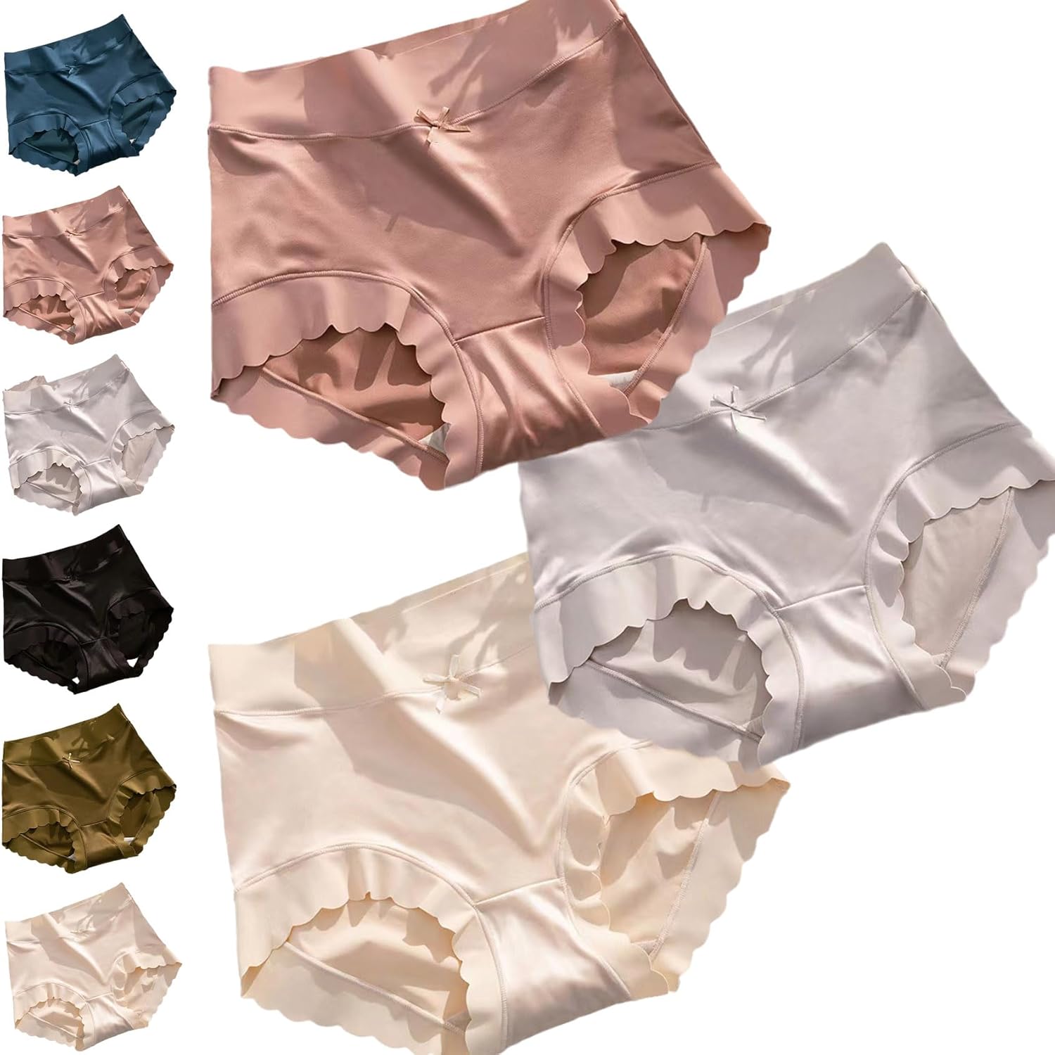 Atumlufy Premium Satin Ice Silk MoistureAbsorbing Panties, Vicsecrets