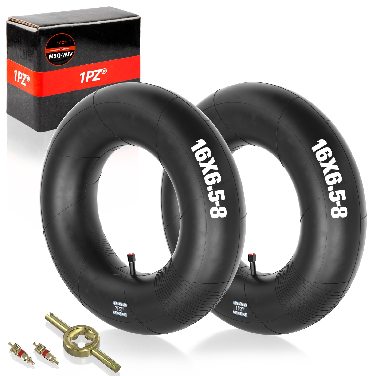 1PZ MU2-V6B Cámara de aire 16x6.50-8 16x7.50-8 con vástago de válvula recta para ATV