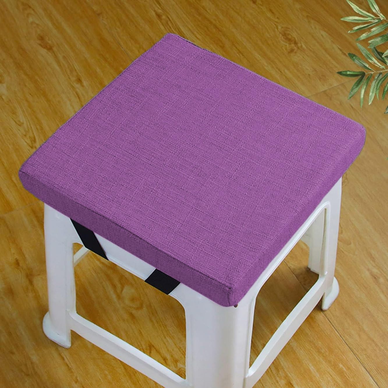 Galette de chaise antidérapante violette lavable de 50x50 cm pour la maison