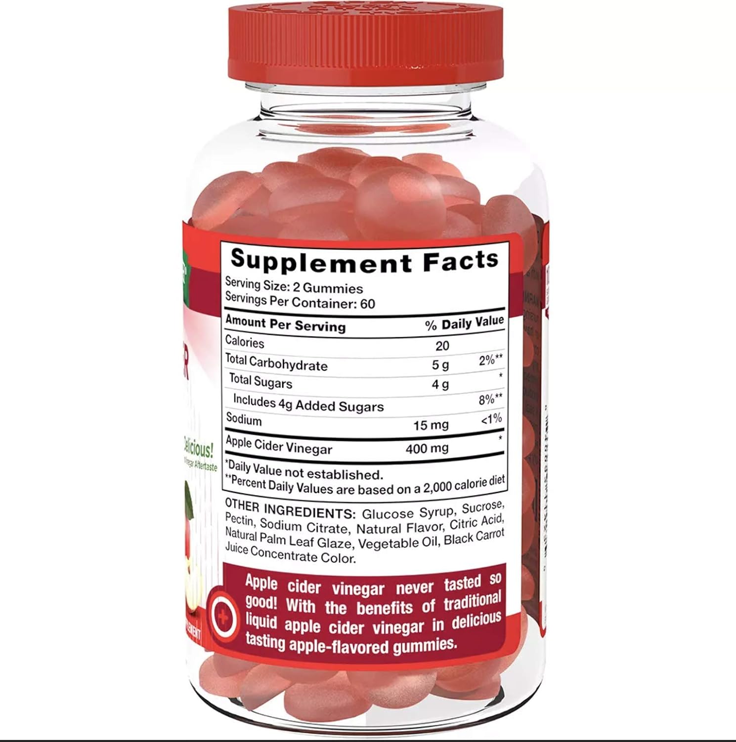 Nature's Truth Apple Cider Vinegar Gummies, 120 Count