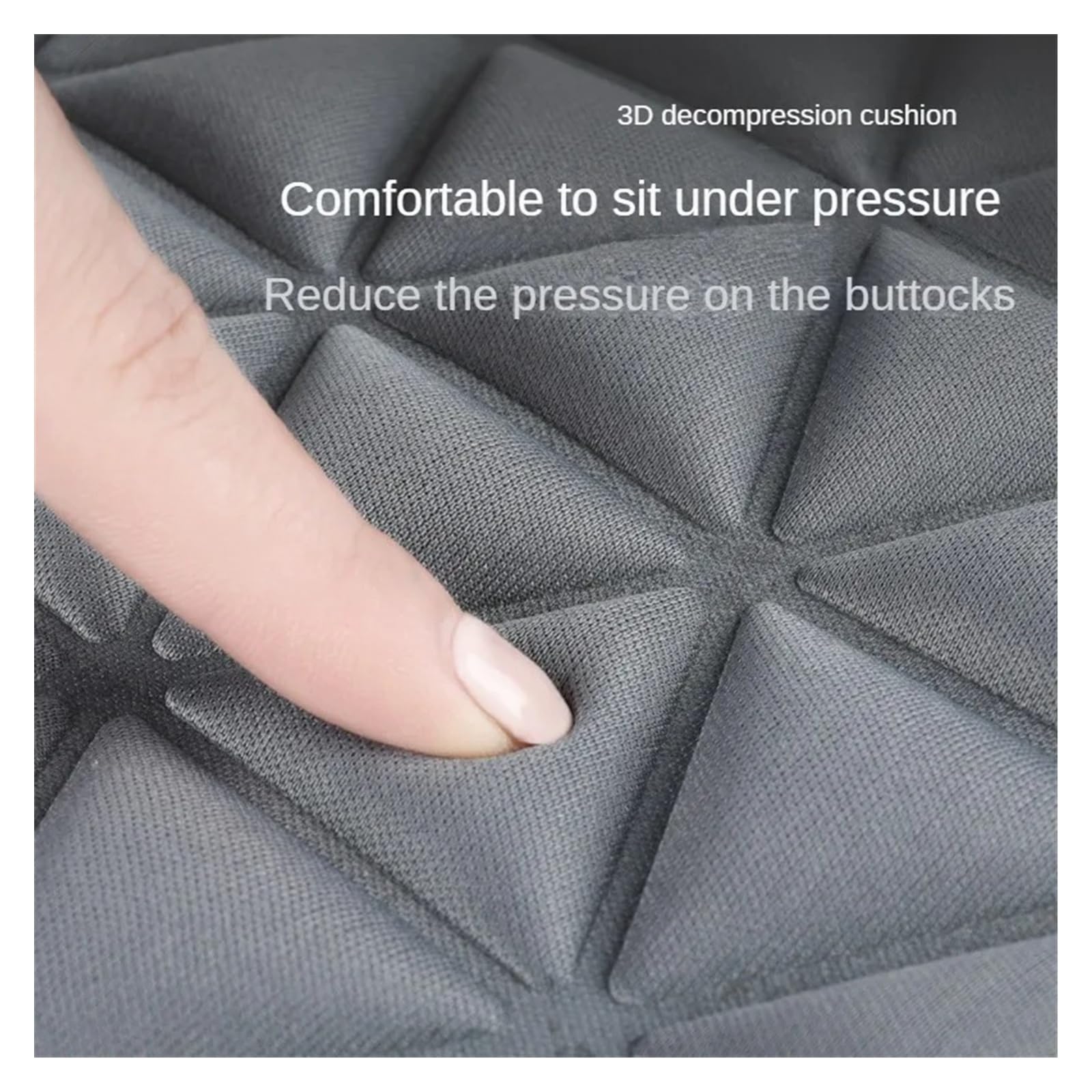 Funda De Asiento Coche Tela Transpirable 3D Triangular Cóncavo Convexo Masaje Cadera Cojín General Sof Cubre Universal