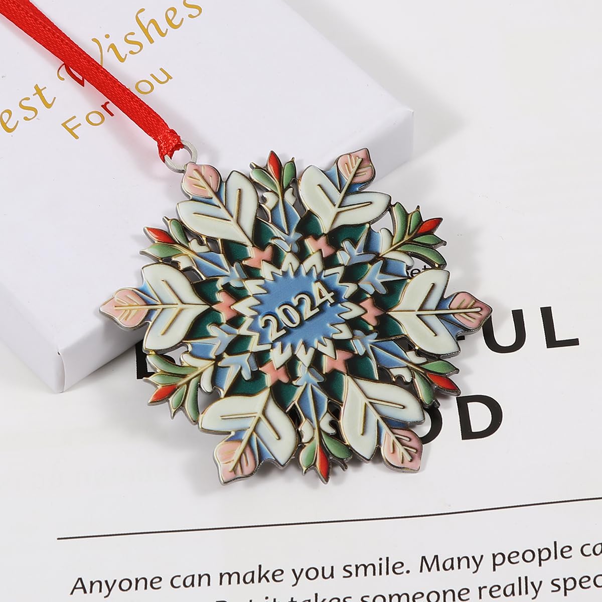 Christmas Ornaments 2024 Christmas Tree Ornament Handcrafted Stainless Steel DIY Hanging for Christmas Trees Home Party Party Gifts (Snowflakes-1)