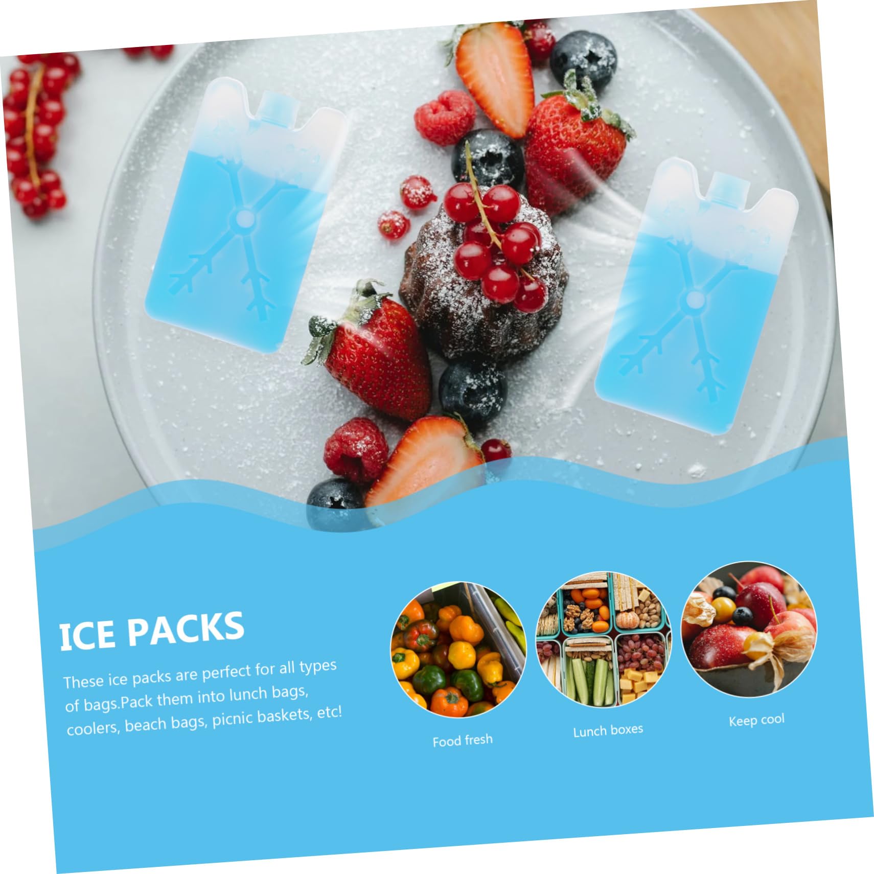 VALICLUD 4 Piezas Contenedor de Almacenamiento de Alimentos Reutilizable Caja de Práctica para Mantener Frescos Comidas y Almuerzos Sin Necesidad de Agua para Transporte de