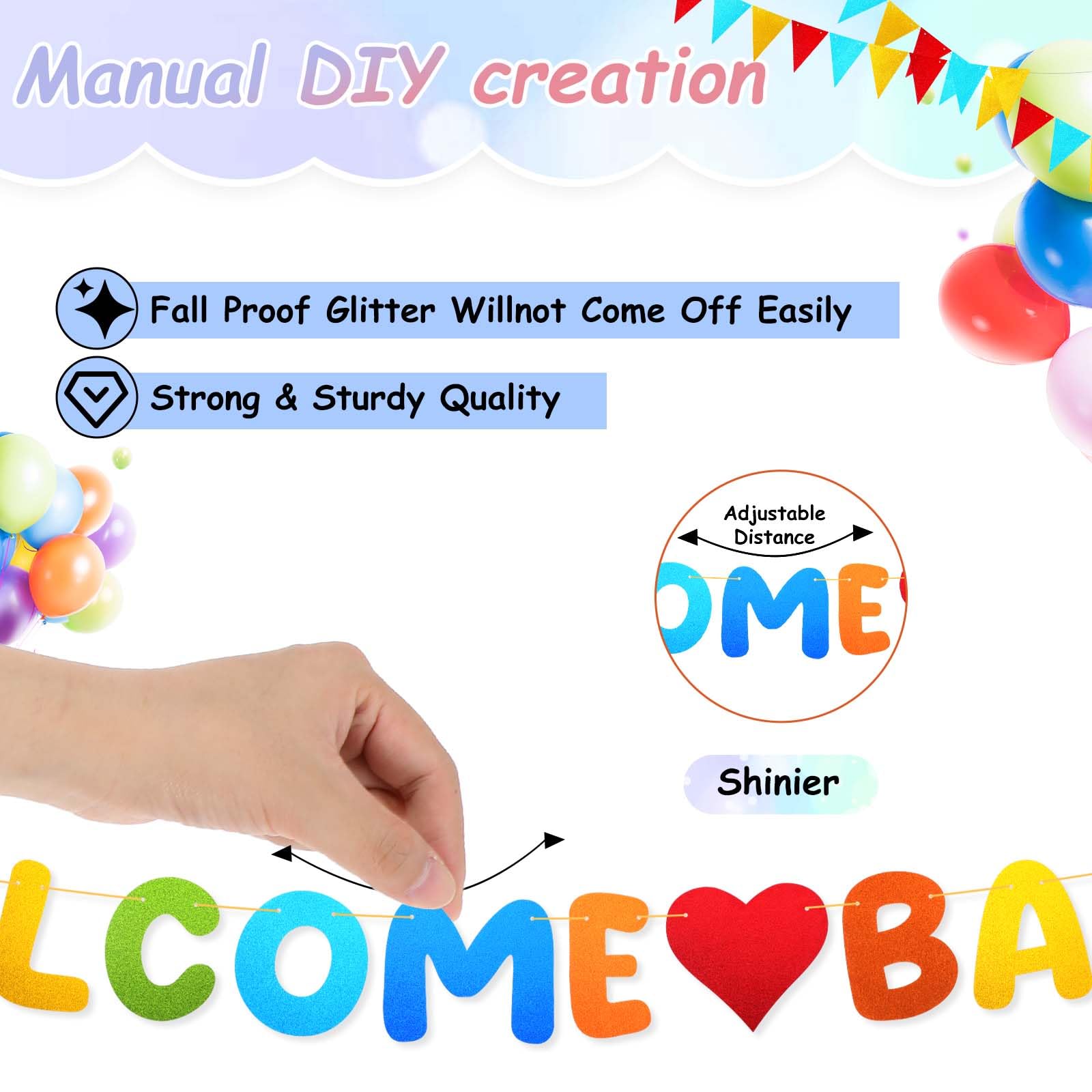 PartyDeco Slinger Welcome | Goud | 15 x 95 cm