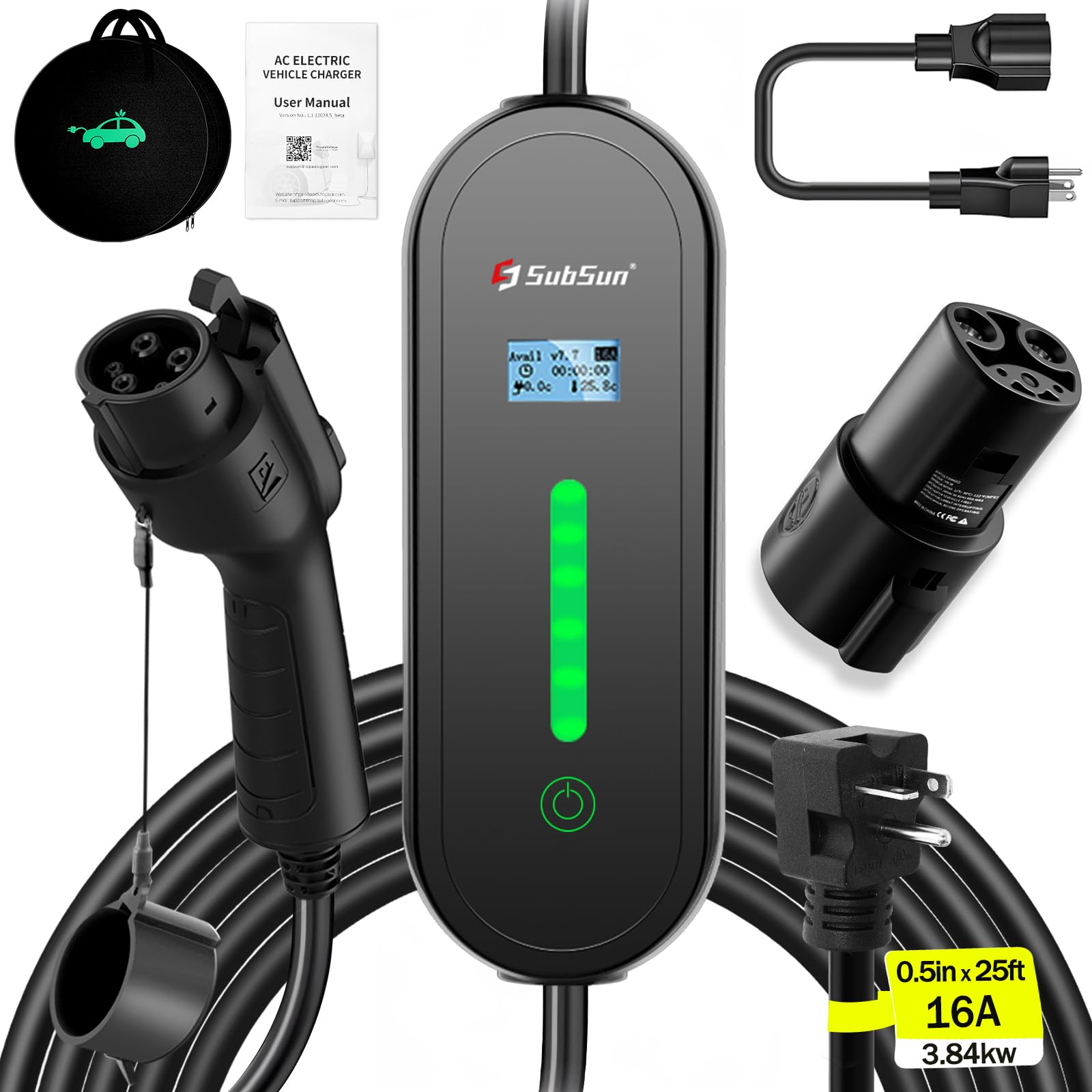 SubSun 電気自動車 電気自動車用ポータブル EV充電用ケーブル 3KW Amazon.co.jp: SubSun EV充電用ケーブル 電気自動車 電気自動車