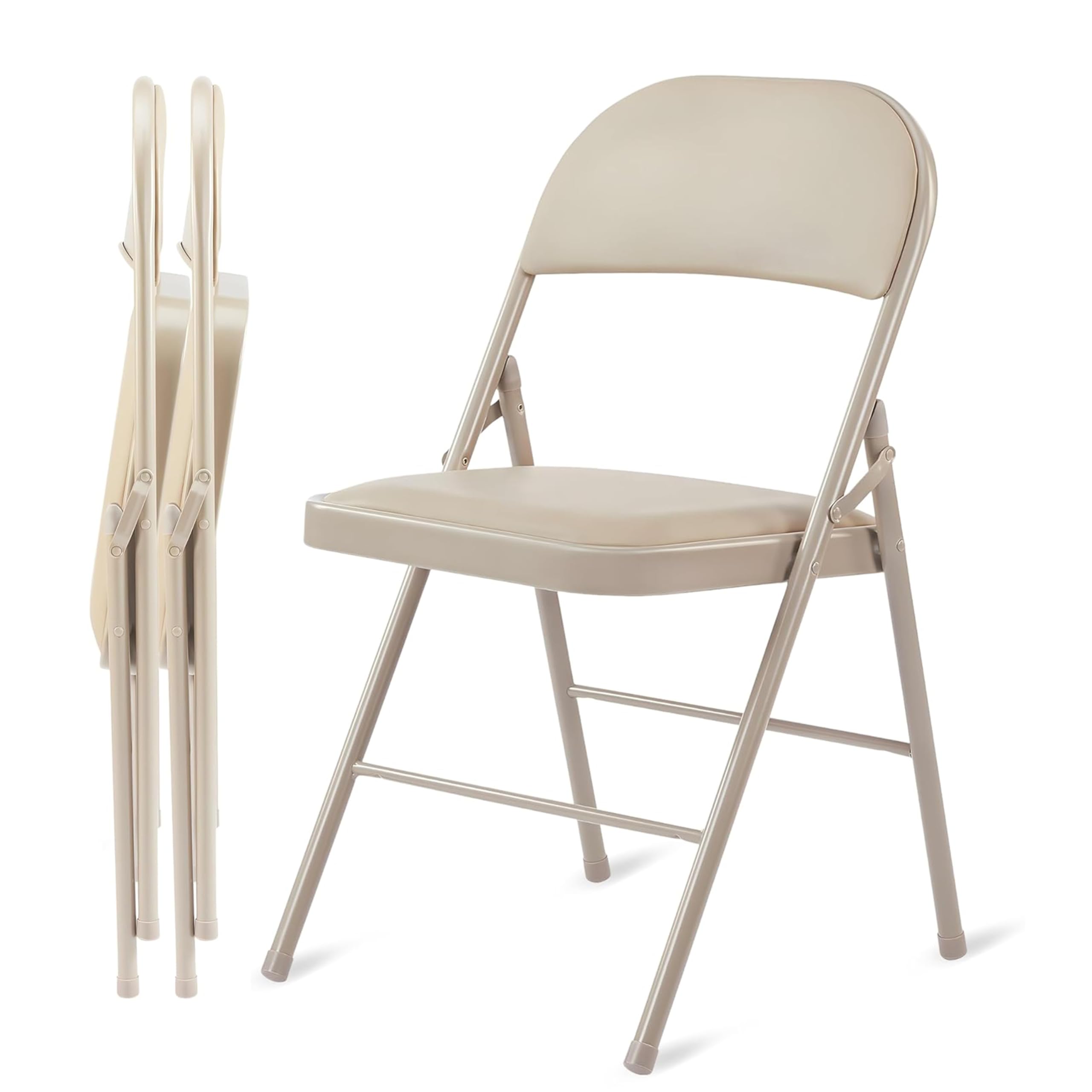 Amazon.com: HealSmart 2 Pack Folding Chairs with Padded Leather